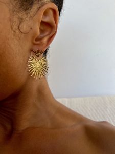 FAN PALM EARRINGS - Imagen 4